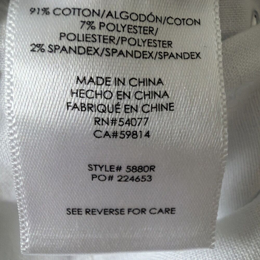 CAbi White Trouser Jeans Stretch Denim Flare Leg Womens Sz 6 Sty #5880 Versatile - Picture 7 of 15